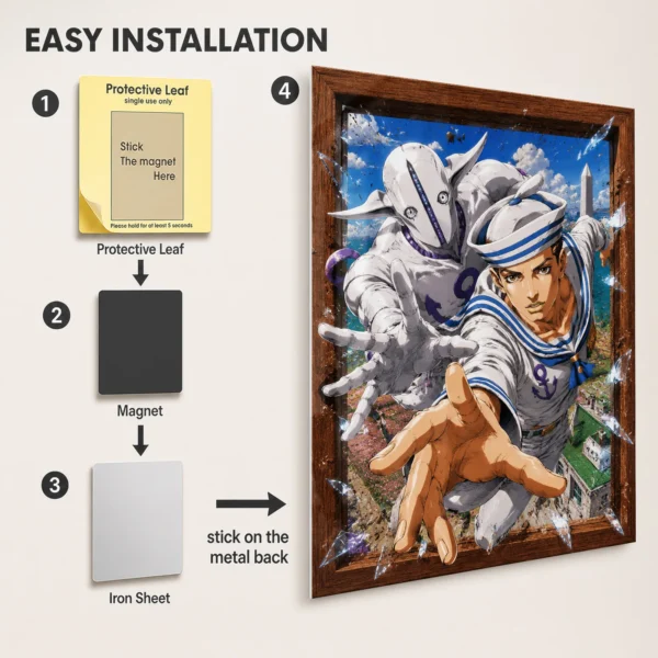 Anime Metal Poster Wall Decor - JJBA - H - Image 2