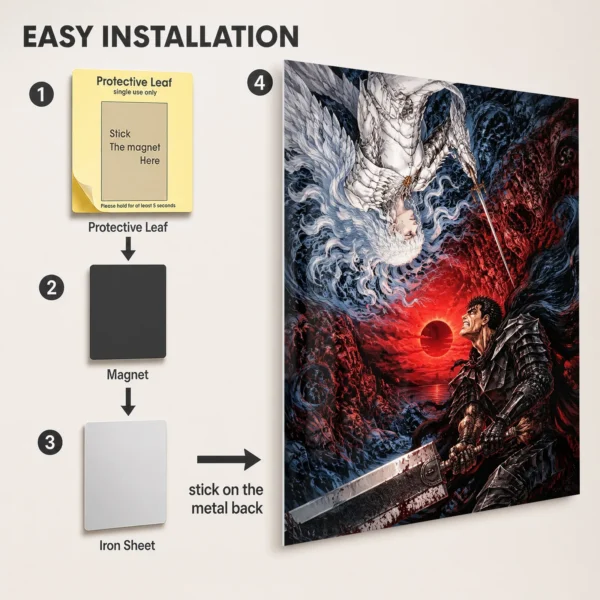 Anime Metal Poster Wall Decor - Dark Fantasy - Image 2