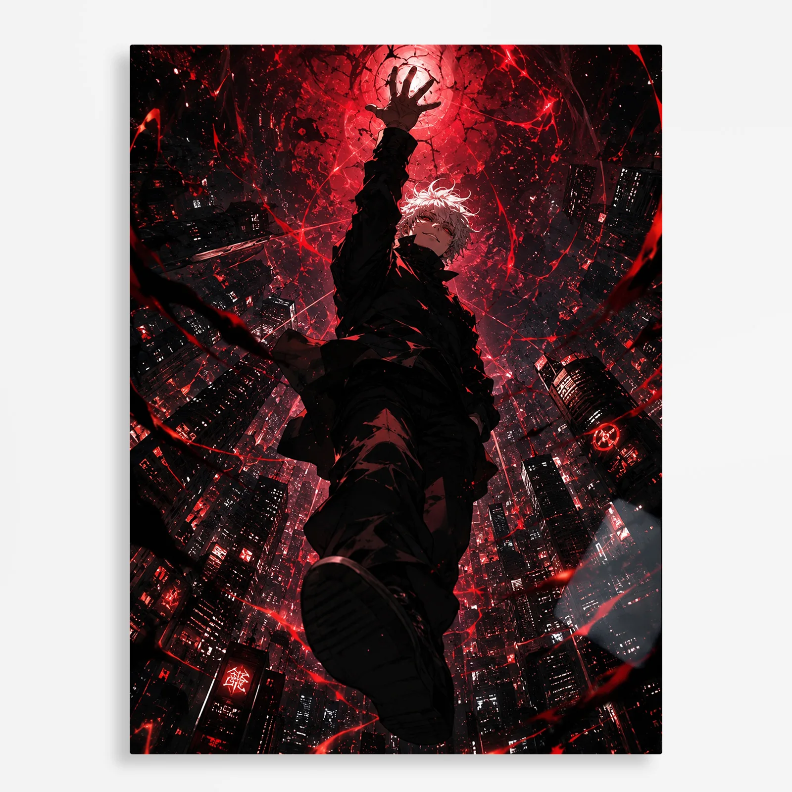 anime metal poster (235) s1 Anime Metal Poster Wall Decor - JJK - Satoru Gojo - B - Image 1