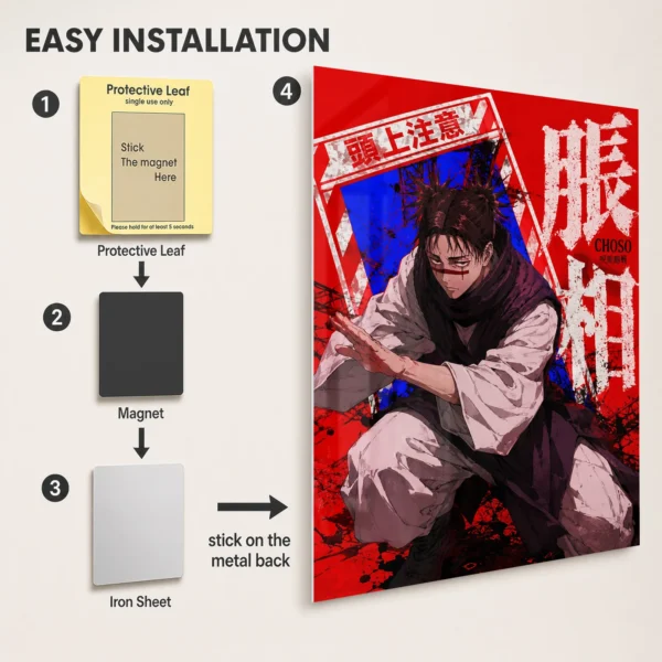 Anime Metal Poster Wall Decor - JJK - Choso - Image 2