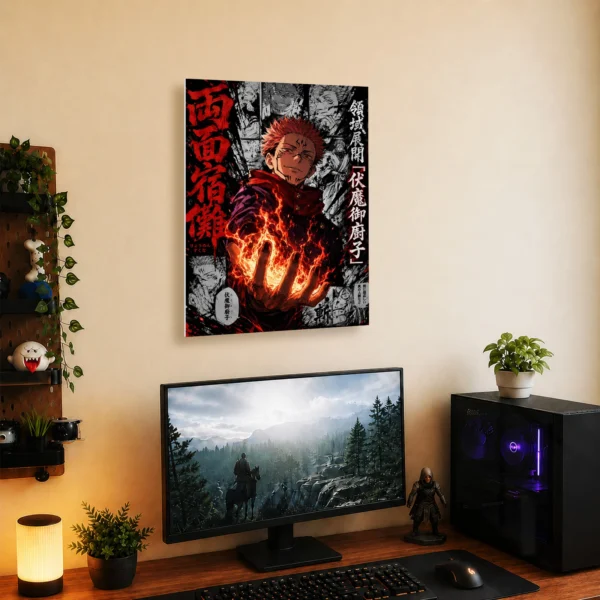 Anime Metal Poster Wall Decor - JJK - Ryomen Sukuna - B - Image 5