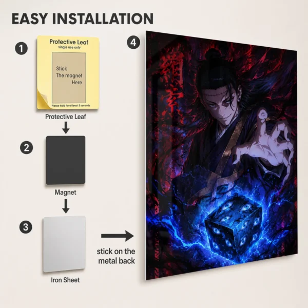 Anime Metal Poster Wall Decor - JJK - Suguru Geto - A - Image 2