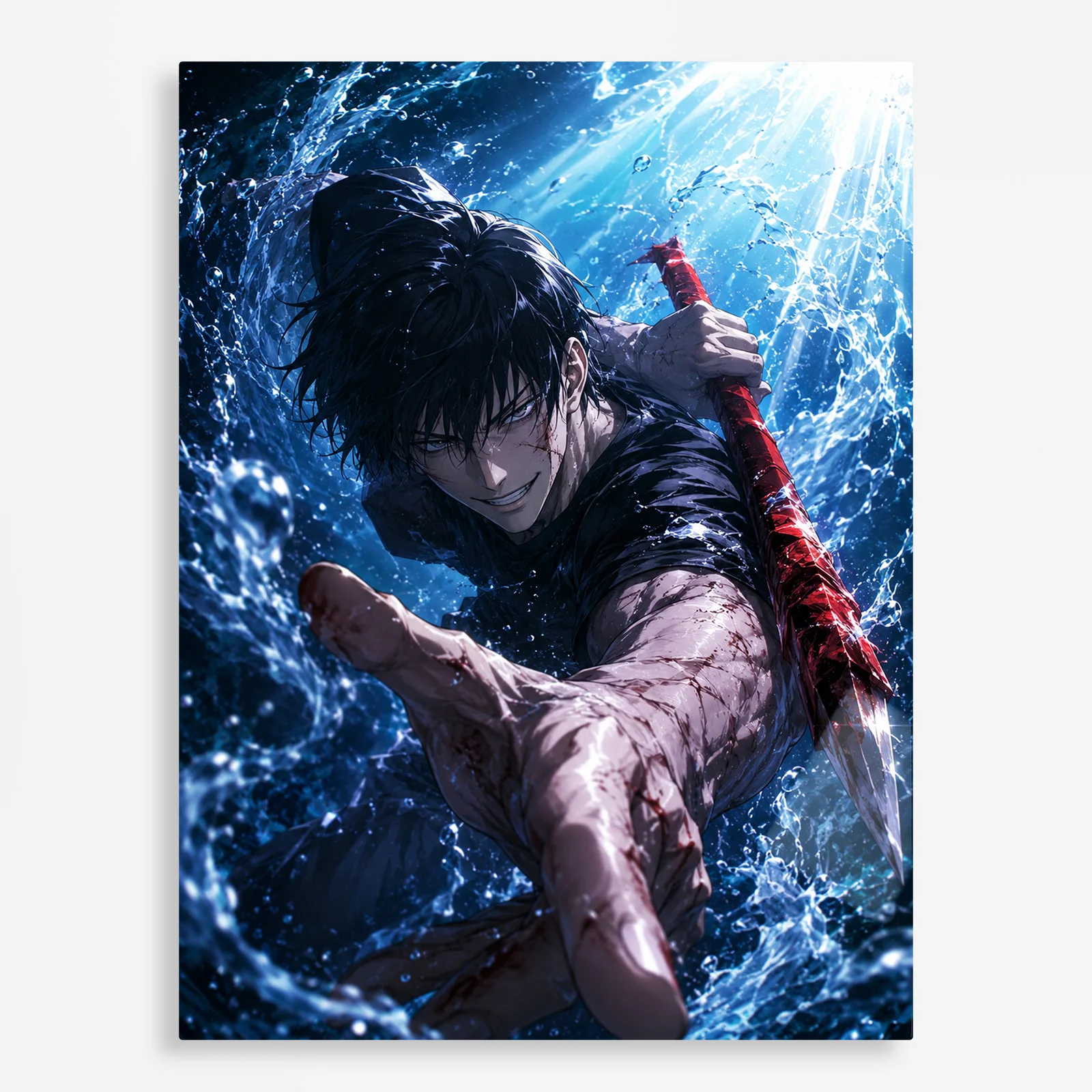 anime metal poster (243) s1 Anime Metal Poster Wall Decor - JJK - Toji Fushiguro - Image 1