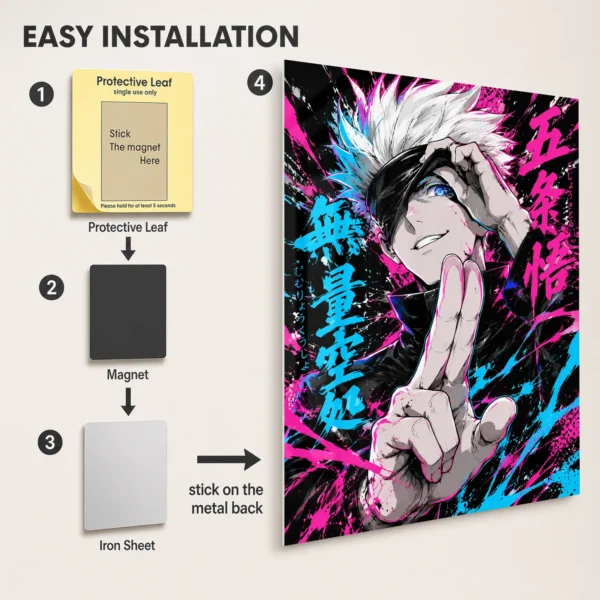 Anime Metal Poster Wall Decor - JJK - Satoru Gojo - C - Image 2