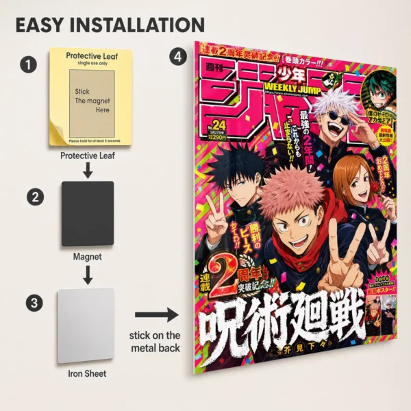 Anime Metal Poster Wall Decor - JJK - B - Image 2