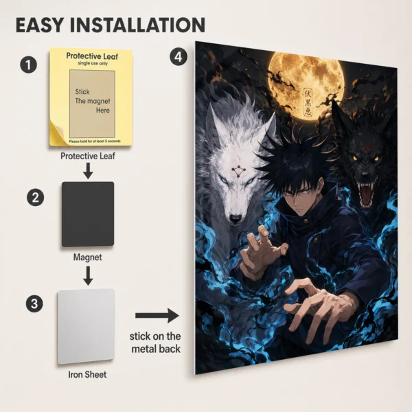 Anime Metal Poster Wall Decor - JJK - D - Image 2