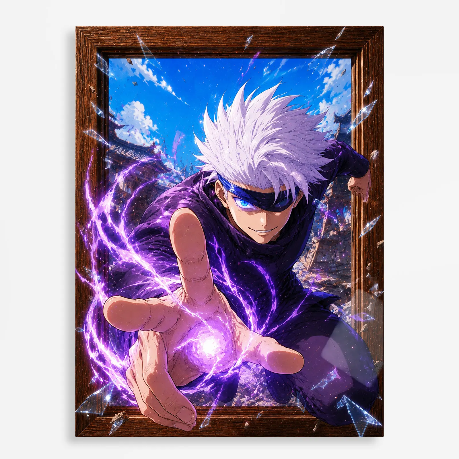 anime metal poster (249) s1 Anime Metal Poster Wall Decor - JJK - Satoru Gojo - D - Image 1