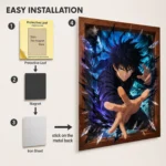 Anime Metal Poster Wall Decor - JJK - Megumi Fushiguro - Image 2