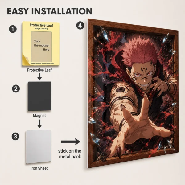 Anime Metal Poster Wall Decor - JJK - Ryomen Sukuna - C - Image 2