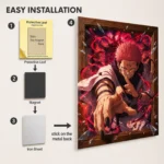 Anime Metal Poster Wall Decor - JJK - Ryomen Sukuna - D - Image 2