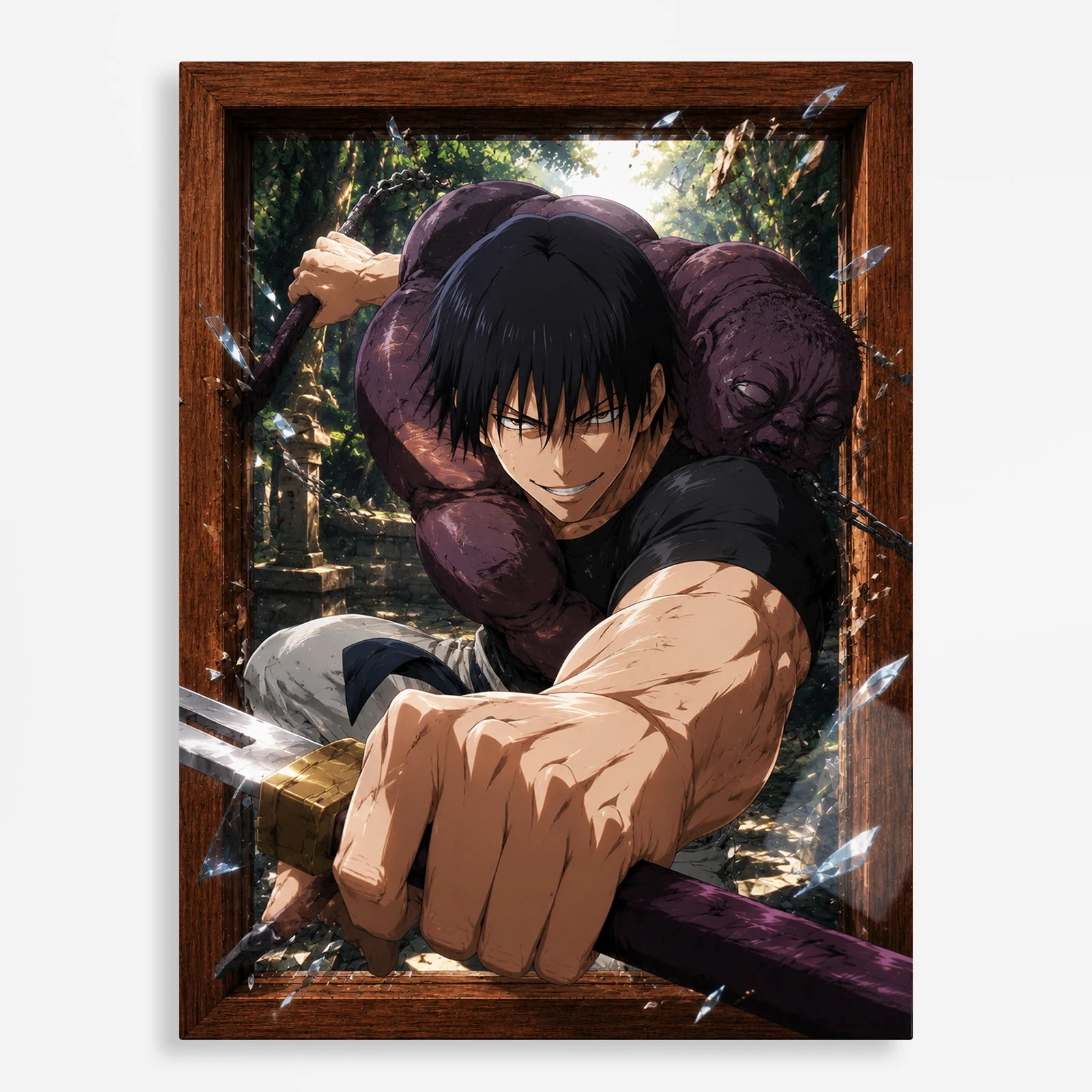 anime metal poster (253) s1 Anime Metal Poster Wall Decor - JJK - Toji Fushiguro - B - Image 1
