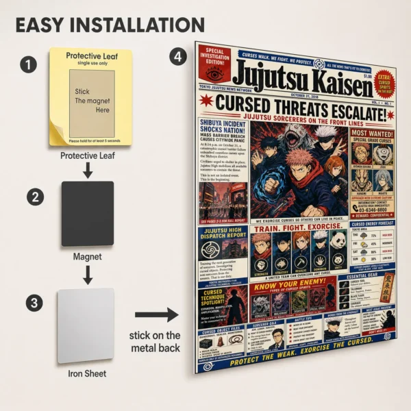 Anime Metal Poster Wall Decor - JJK - E - Image 2
