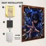Anime Metal Poster Wall Decor - JJK - Megumi Fushiguro - A - Image 2