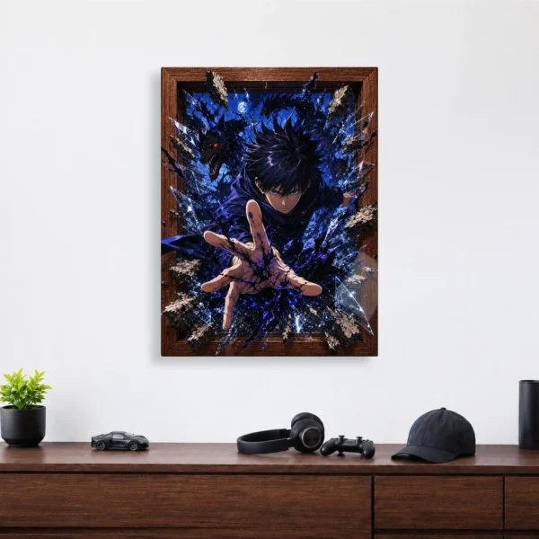 Anime Metal Poster Wall Decor - JJK - Megumi Fushiguro - A - Image 4