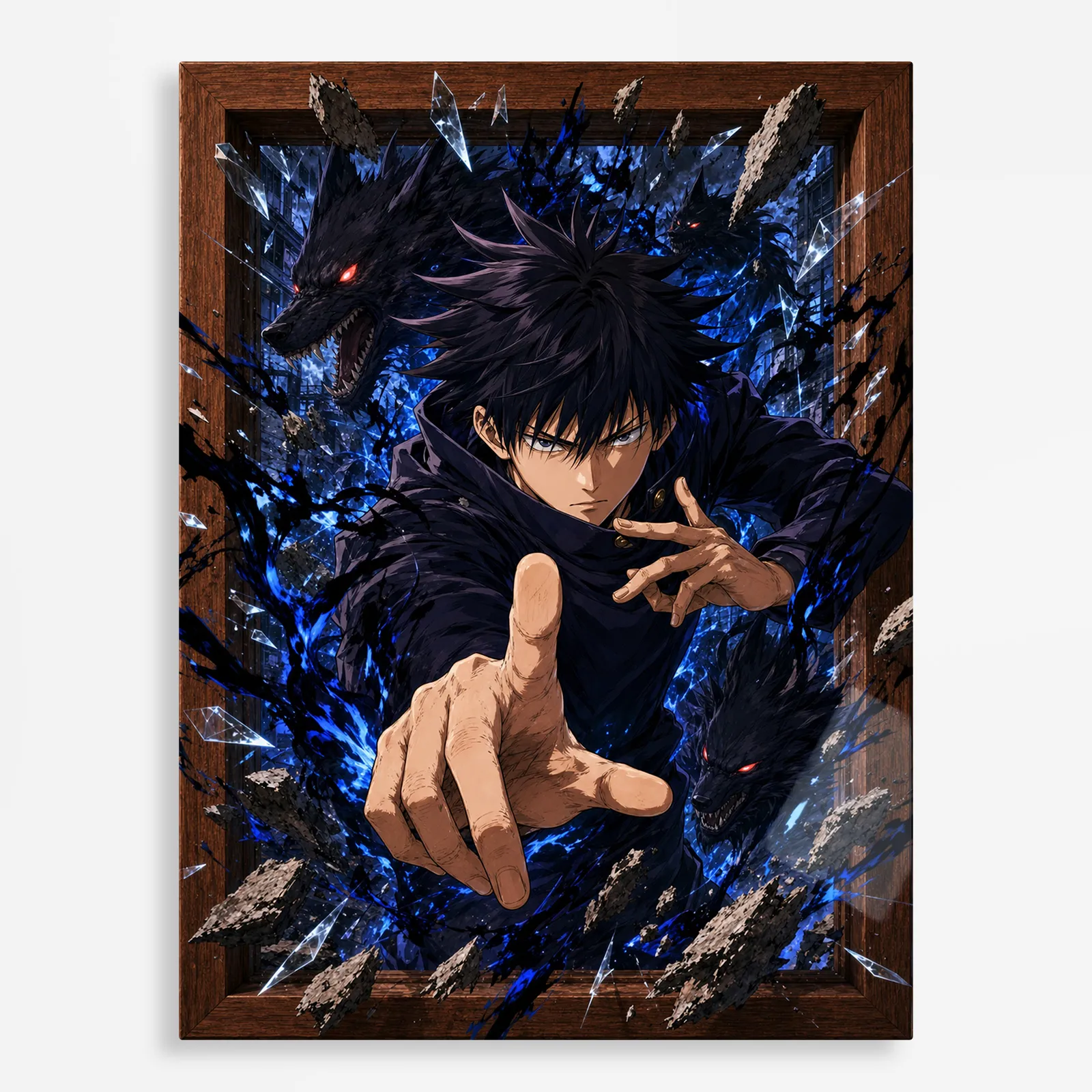 anime metal poster (261) s1 Anime Metal Poster Wall Decor - JJK - Megumi Fushiguro - B - Image 1