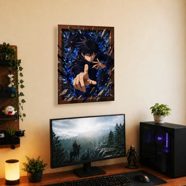 Anime Metal Poster Wall Decor - JJK - Megumi Fushiguro - B - Image 5