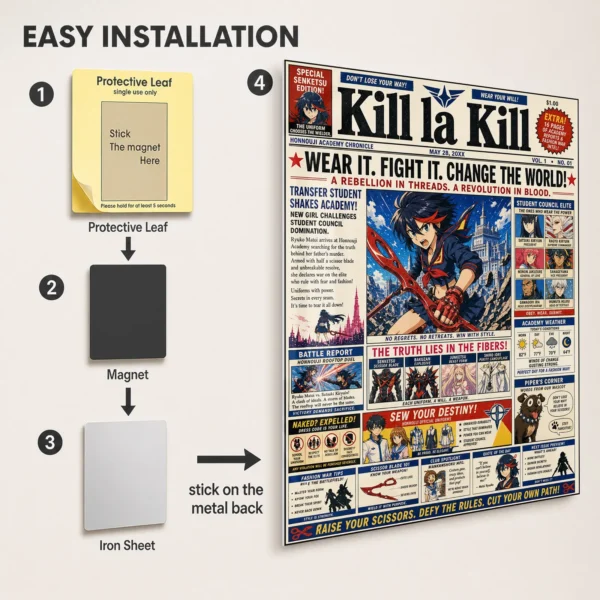 Anime Metal Poster Wall Decor - Kill - Image 2