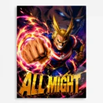 Anime Metal Poster Wall Decor - MHA - All Might