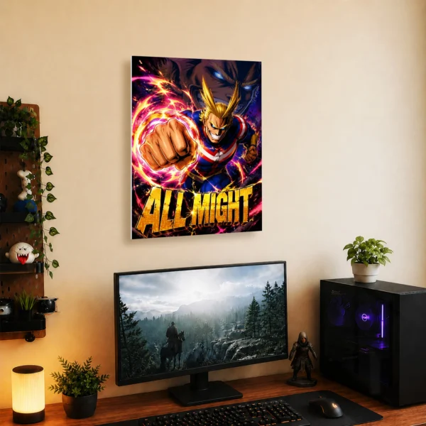 Anime Metal Poster Wall Decor - MHA - All Might - Image 5