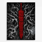 Anime Metal Poster Wall Decor - Dark Fantasy Sword