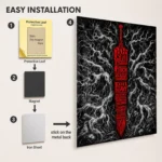 Anime Metal Poster Wall Decor - Dark Fantasy Sword - Image 2