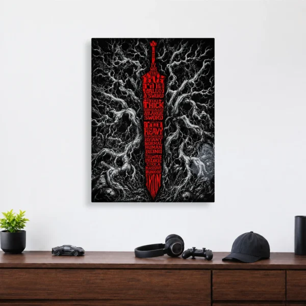 Anime Metal Poster Wall Decor - Dark Fantasy Sword - Image 4