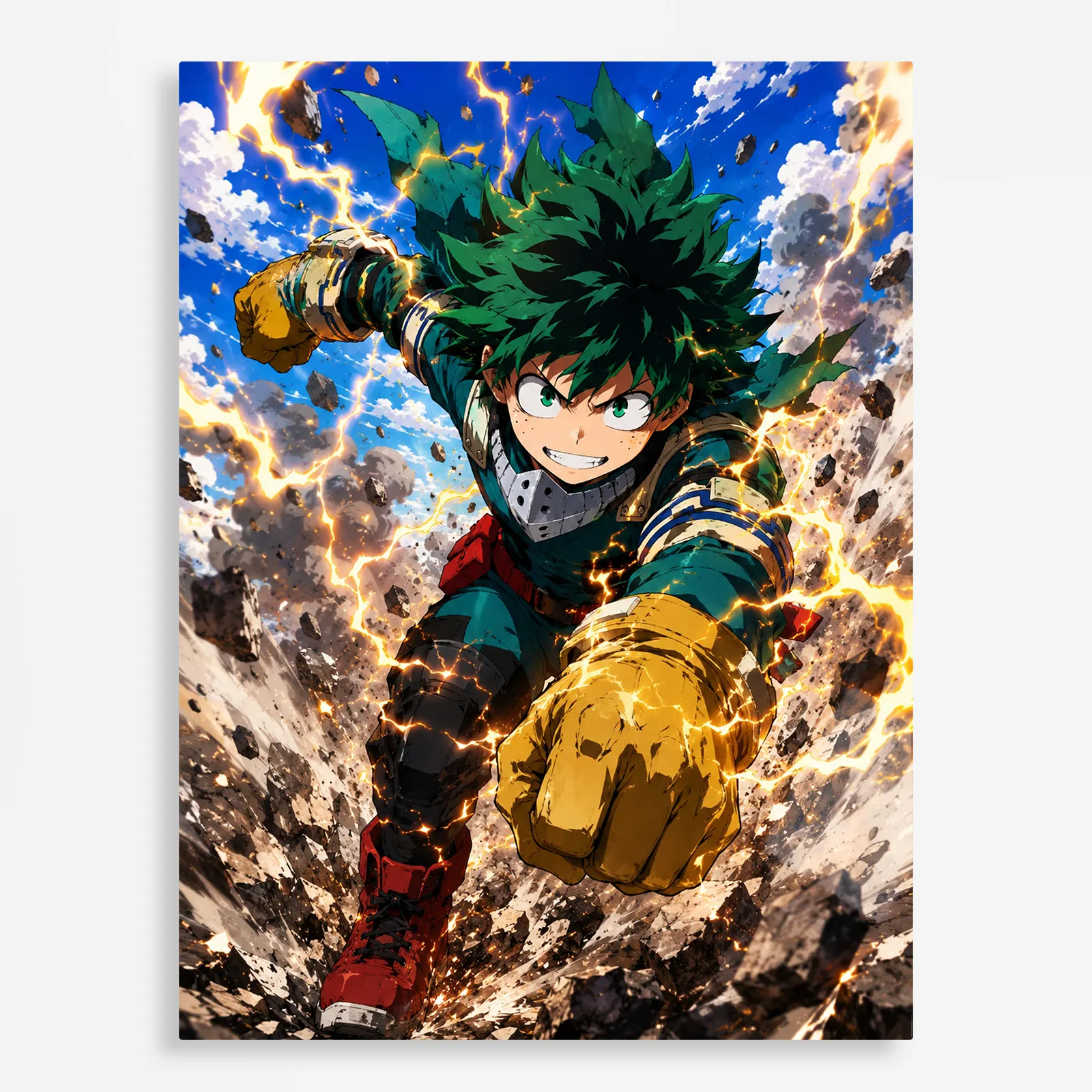 anime metal poster (271) s1 Anime Metal Poster Wall Decor - MHA - Izuku Midoriya - Image 1