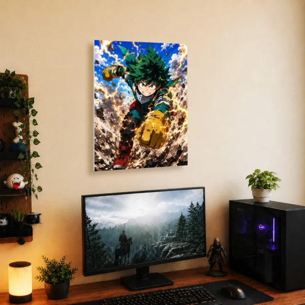 Anime Metal Poster Wall Decor - MHA - Izuku Midoriya - Image 5