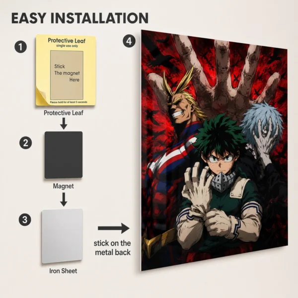 Anime Metal Poster Wall Decor - MHA - A - Image 2