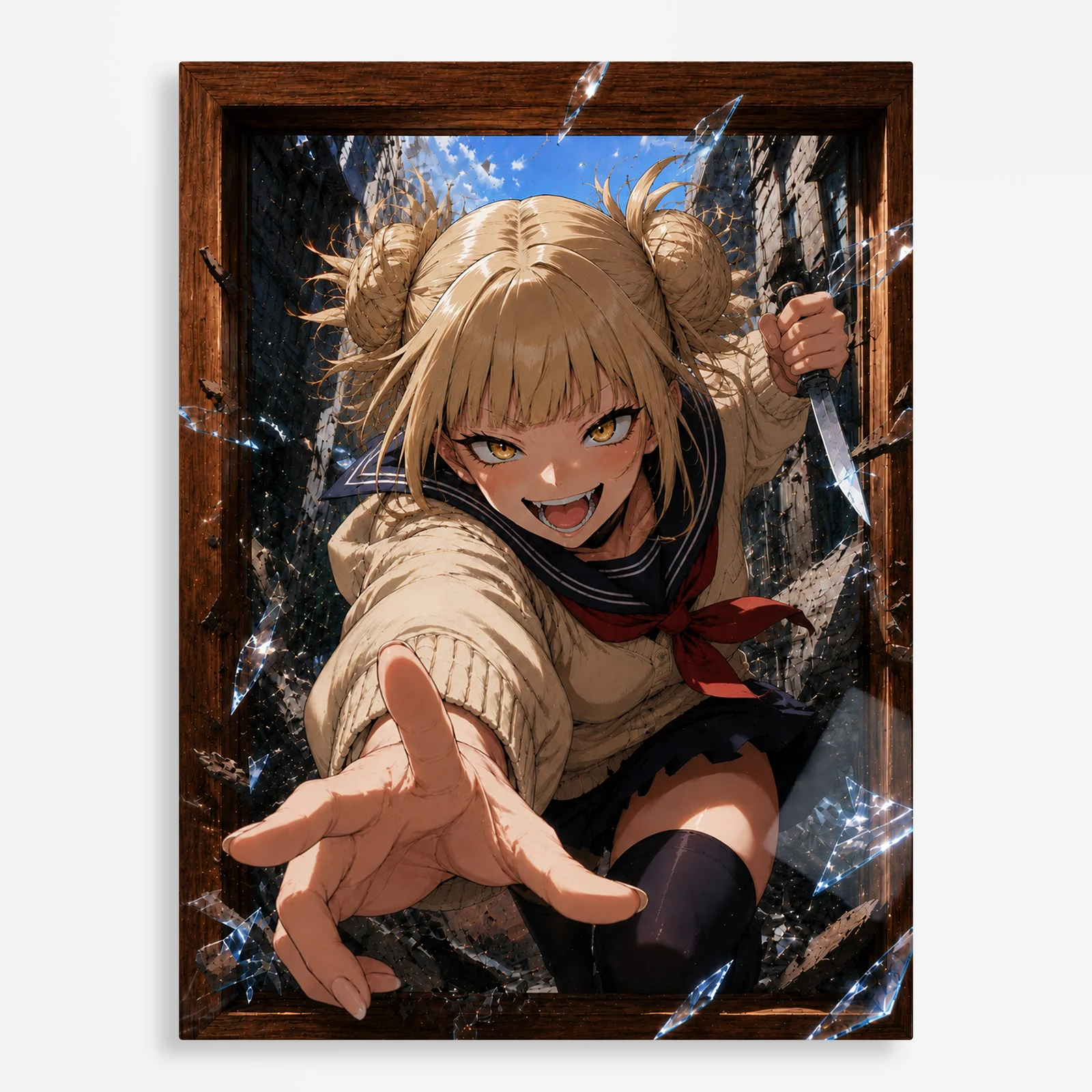 anime metal poster (273) s1 Anime Metal Poster Wall Decor - MHA - Himiko Toga - C - Image 1