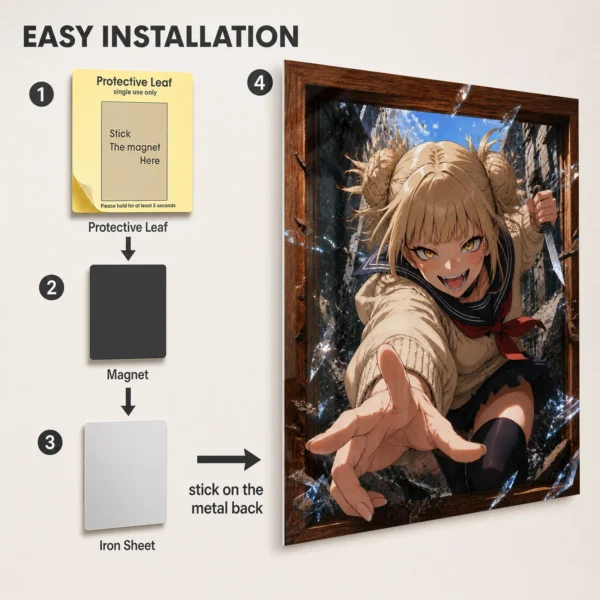 Anime Metal Poster Wall Decor - MHA - Himiko Toga - C - Image 2