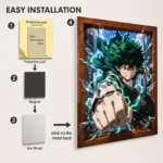 Anime Metal Poster Wall Decor - MHA - Izuku Midoriya - A - Image 2