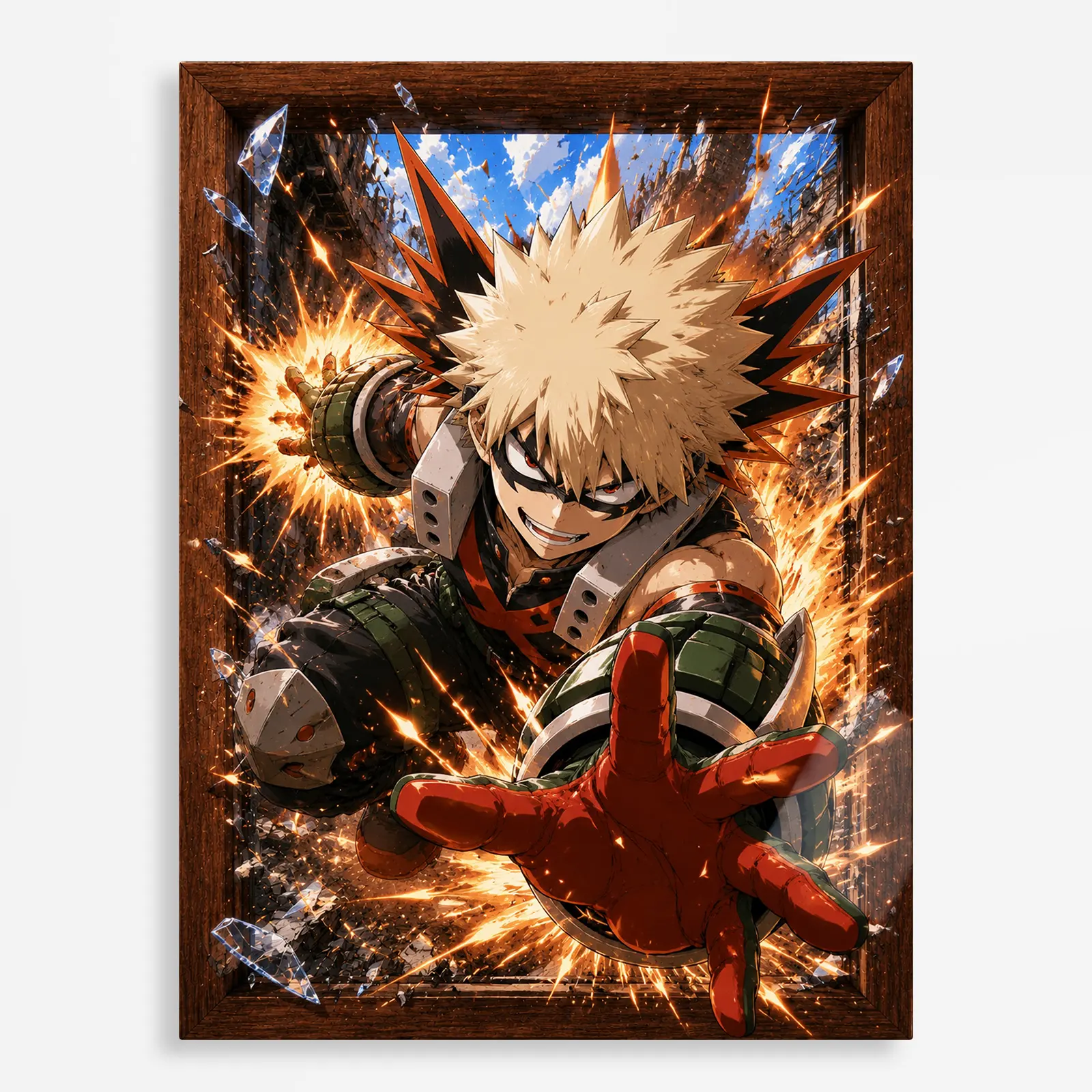 anime metal poster (277) s1 Anime Metal Poster Wall Decor - MHA - Katsuki Bakugo - B - Image 1