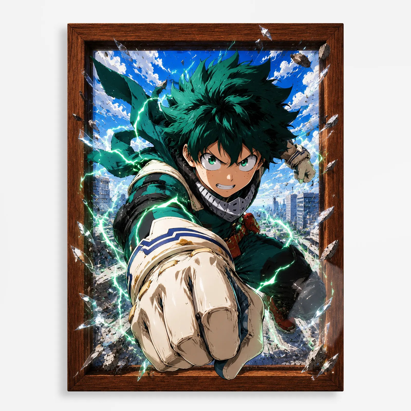 anime metal poster (278) s1 Anime Metal Poster Wall Decor - MHA - Izuku Midoriya - B - Image 1