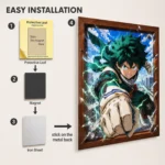 Anime Metal Poster Wall Decor - MHA - Izuku Midoriya - B - Image 2