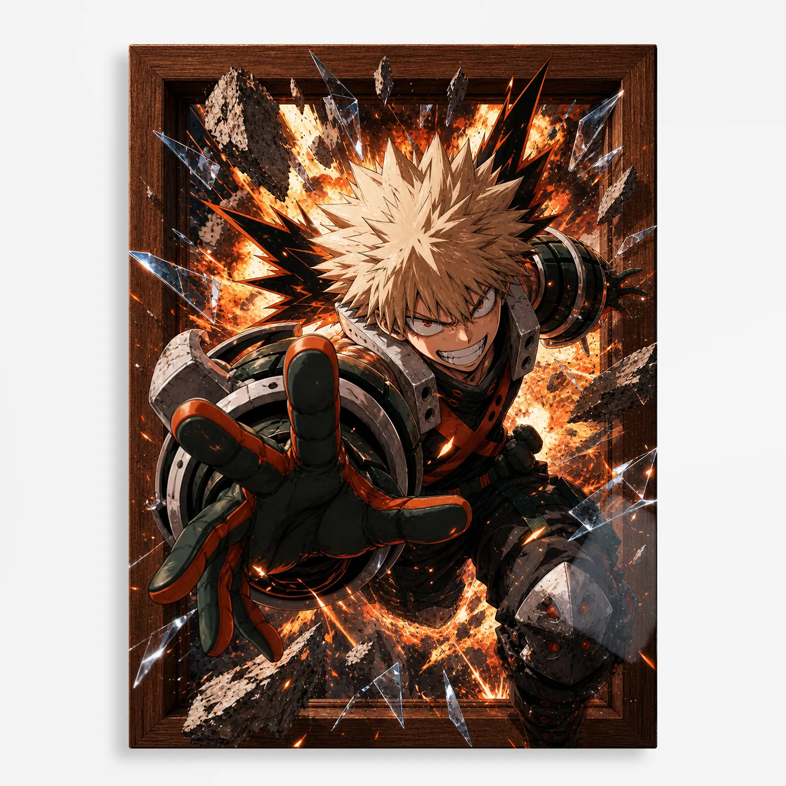 anime metal poster (279) s1 Anime Metal Poster Wall Decor - MHA - Katsuki Bakugo - C - Image 1