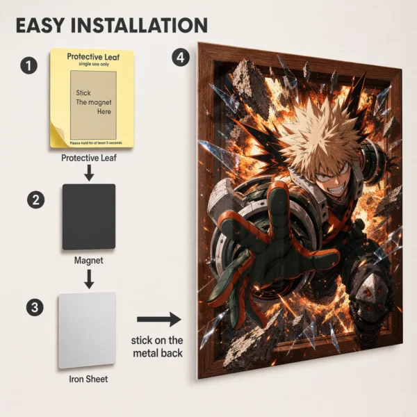 Anime Metal Poster Wall Decor - MHA - Katsuki Bakugo - C - Image 2