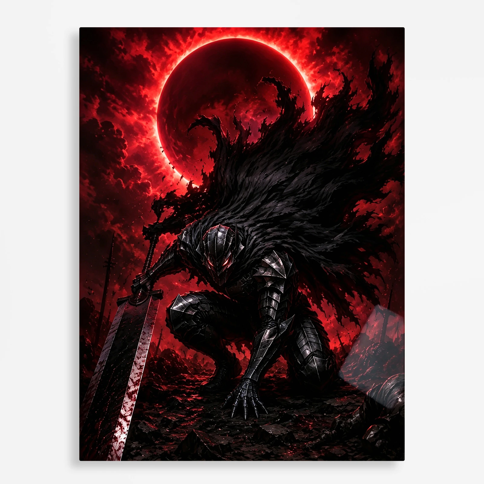 anime metal poster (28) s1 Anime Metal Poster Wall Decor - Dark Fantasy - D - Image 1