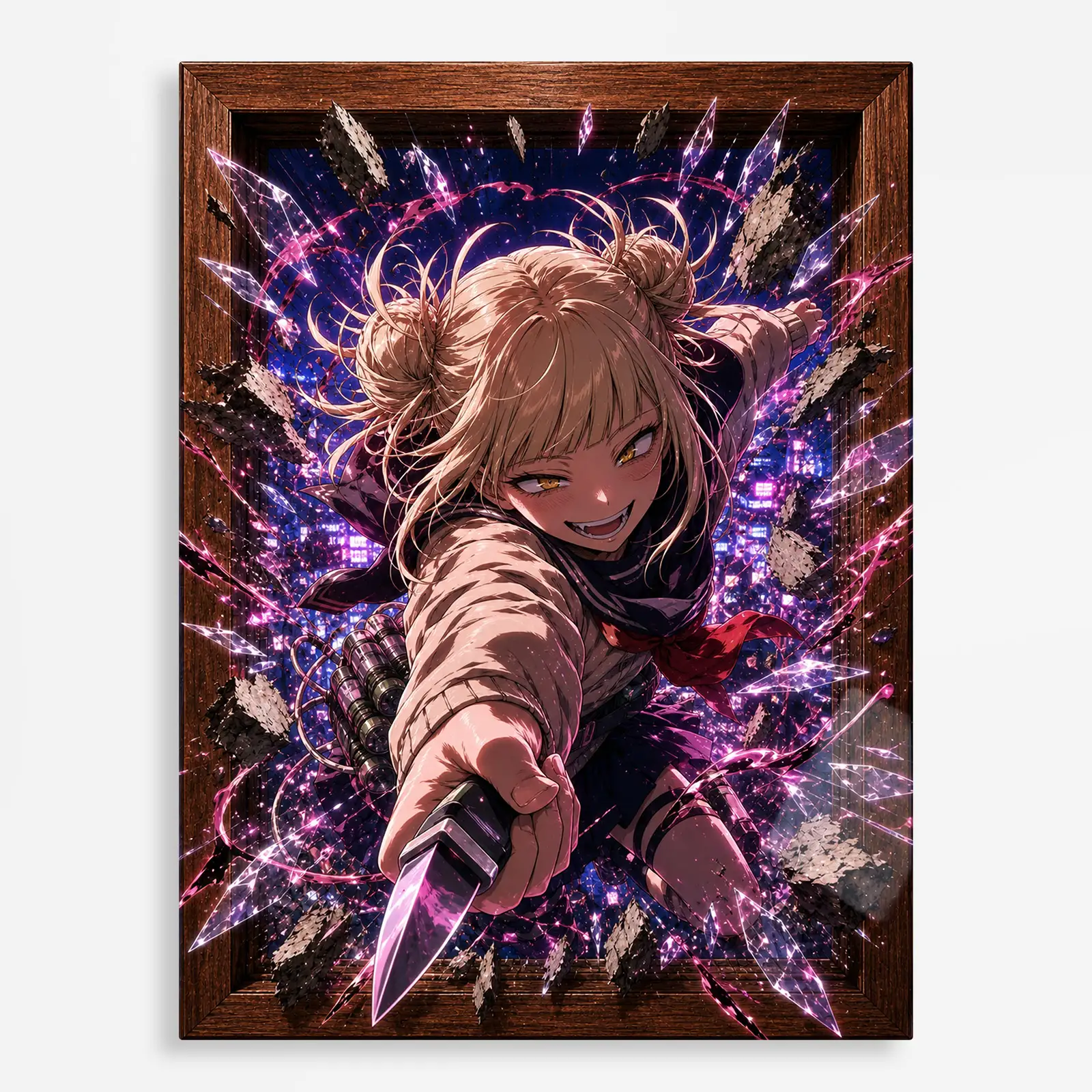 anime metal poster (280) s1 Anime Metal Poster Wall Decor - MHA - Himiko Toga - D - Image 1