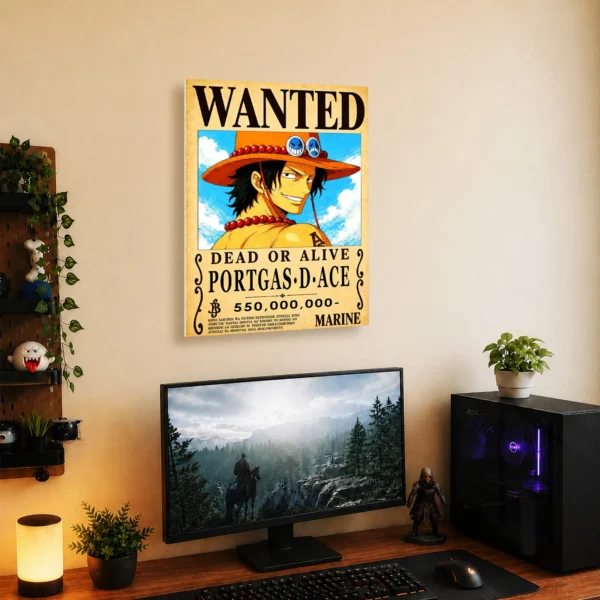Anime Metal Poster Wall Decor - OP - Portgas D. Ace Wanted - Image 5