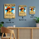 Anime Metal Poster Wall Decor - OP - Portgas D. Ace Wanted - Image 7
