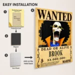 Anime Metal Poster Wall Decor - OP - Brook Wanted - Image 2