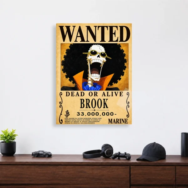 Anime Metal Poster Wall Decor - OP - Brook Wanted - Image 4