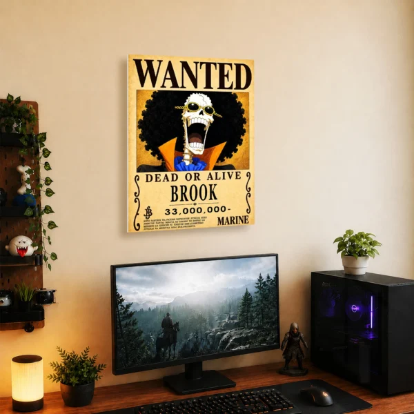 Anime Metal Poster Wall Decor - OP - Brook Wanted - Image 5
