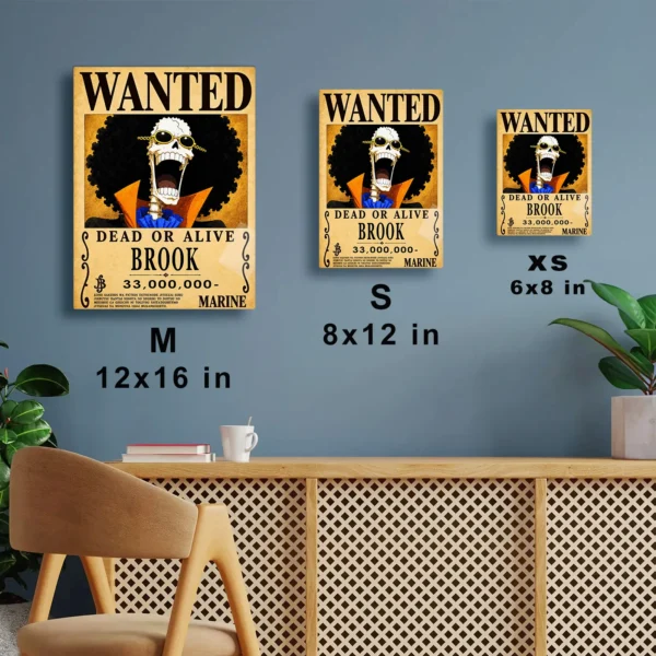Anime Metal Poster Wall Decor - OP - Brook Wanted - Image 7