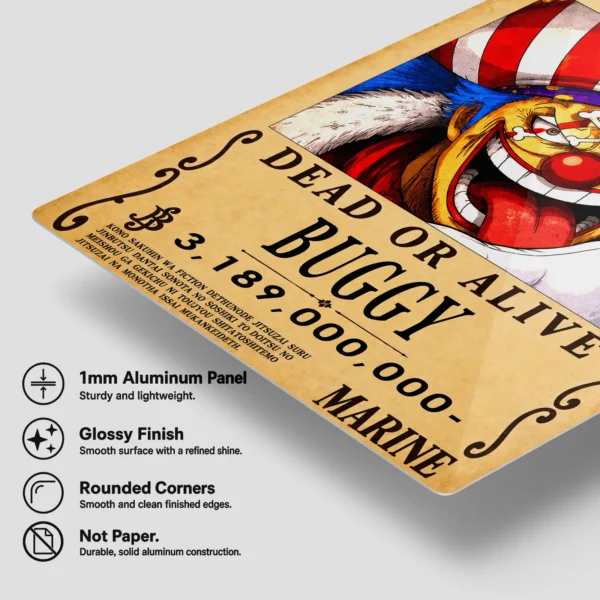Anime Metal Poster Wall Decor - OP - Buggy Wanted - Image 6