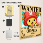Anime Metal Poster Wall Decor - OP - Tony Tony Chopper Wanted - Image 2