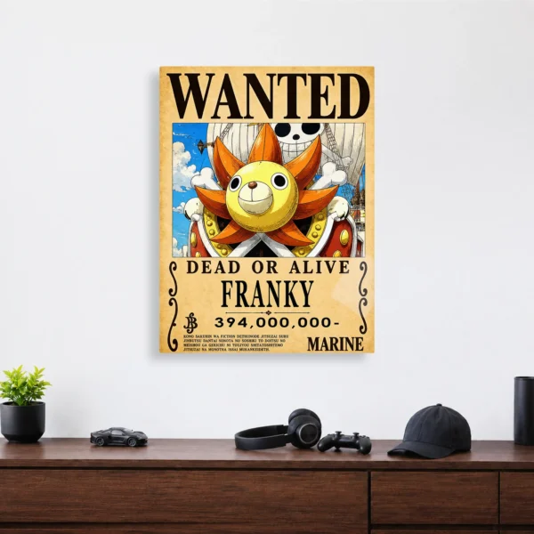 Anime Metal Poster Wall Decor - OP - Franky Wanted - Image 4