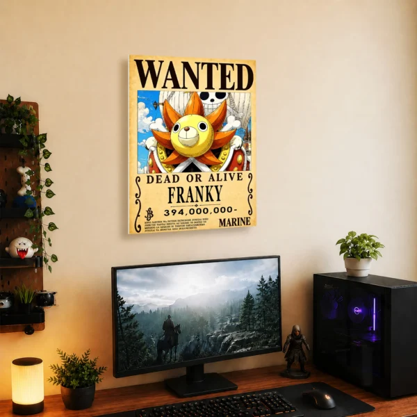 Anime Metal Poster Wall Decor - OP - Franky Wanted - Image 5