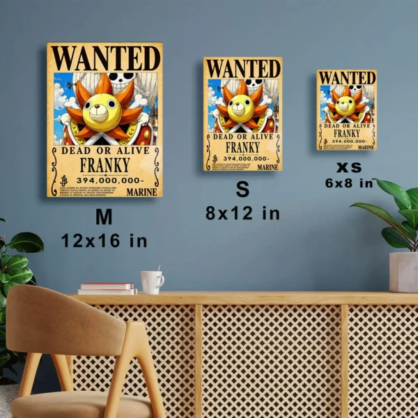 Anime Metal Poster Wall Decor - OP - Franky Wanted - Image 7